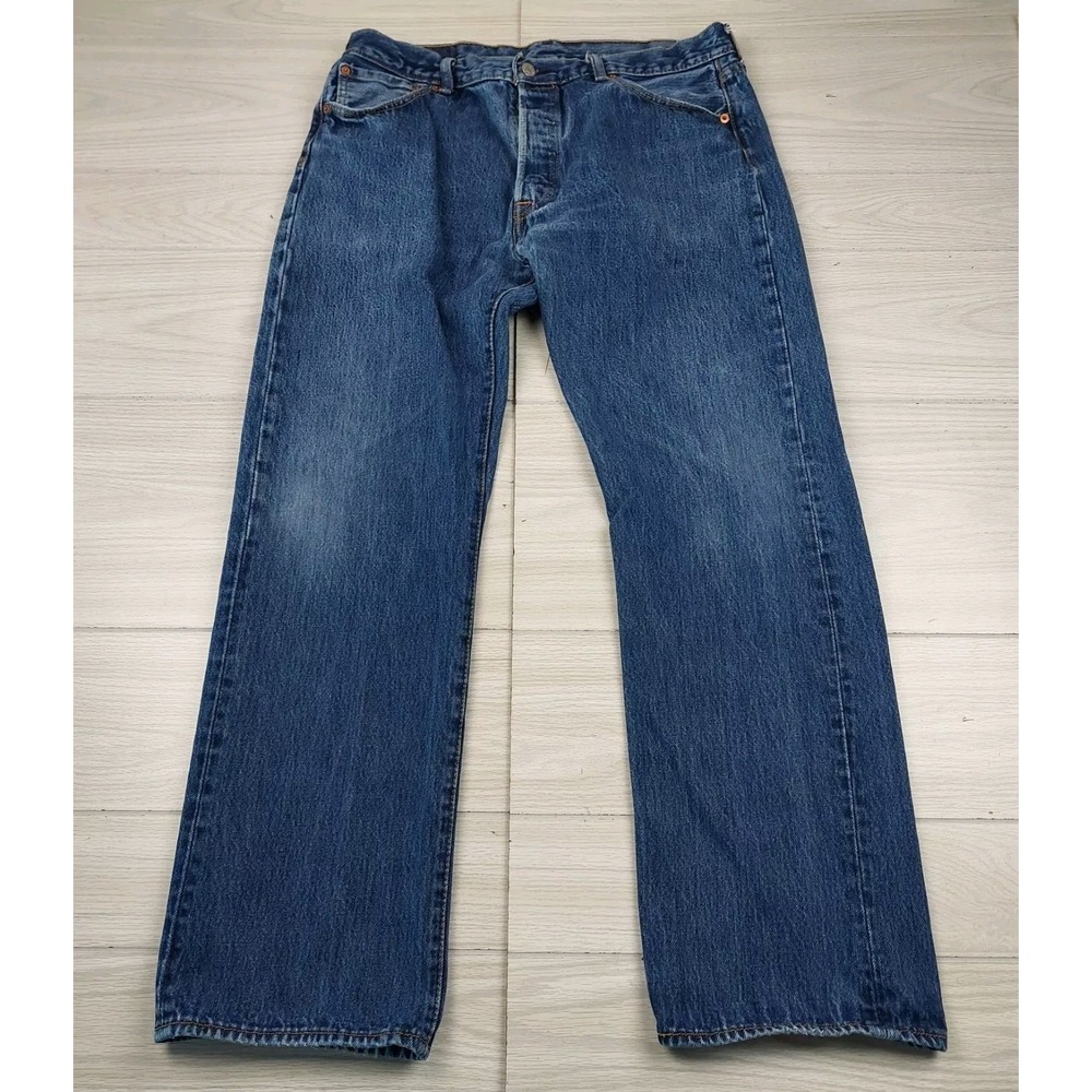 Levi's 501 XX Jeans Mens 36x32 Blue Straight Leg Button Fly Denim Pants